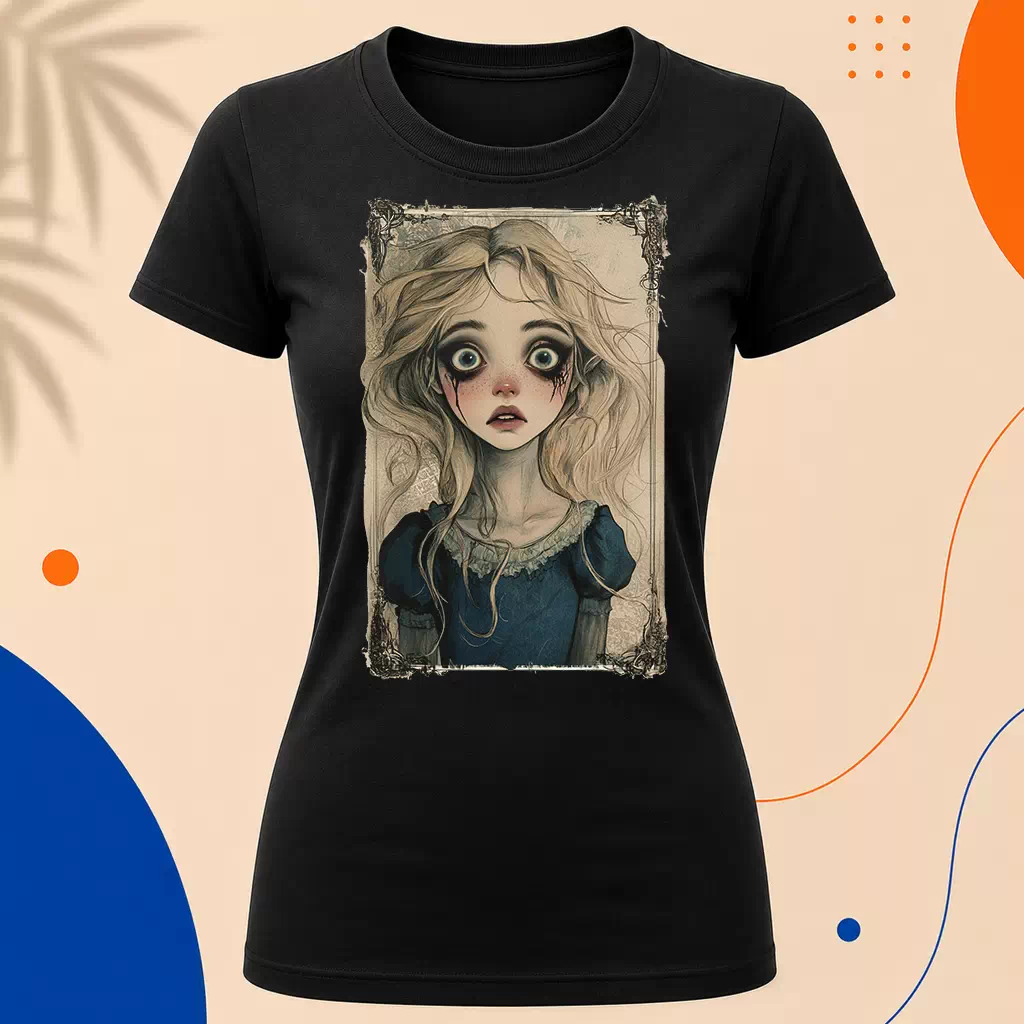 Dámské tričko - Zvědavá Alenka – Curious Alice